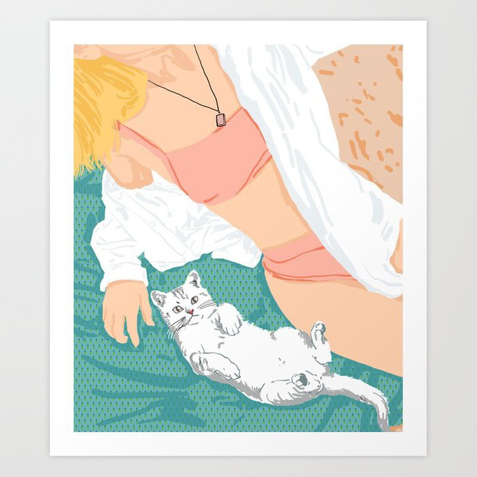 Weekend Getaway #illustration #painting Art Print