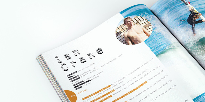 Surfing Magazine Editorial 2012 - Joy Stain #surf #surfing #print #spread #layout #editorial #magazine #typography
