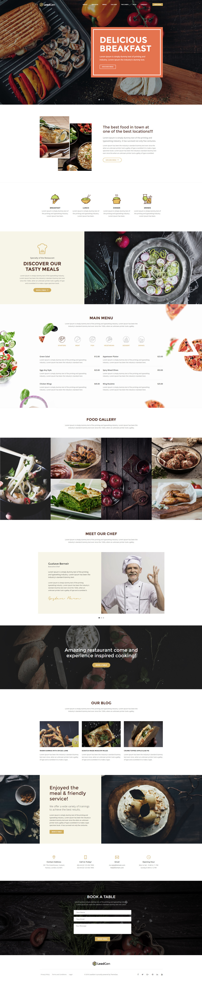 LeadGen Marketing Landing Page - Restaurant buy - https://goo.gl/KD0bMP