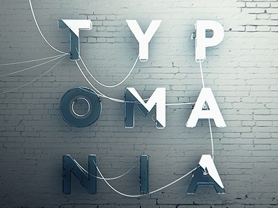 TYPOMANIA #movie #letters #concrete #facade #neon #look #typomania #digital #cinema #drive #poster #type #typography