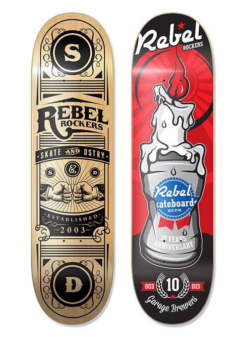 REBEL ROCKERS #skateboard #skateart #illustration #graphicdesign #endordesigns