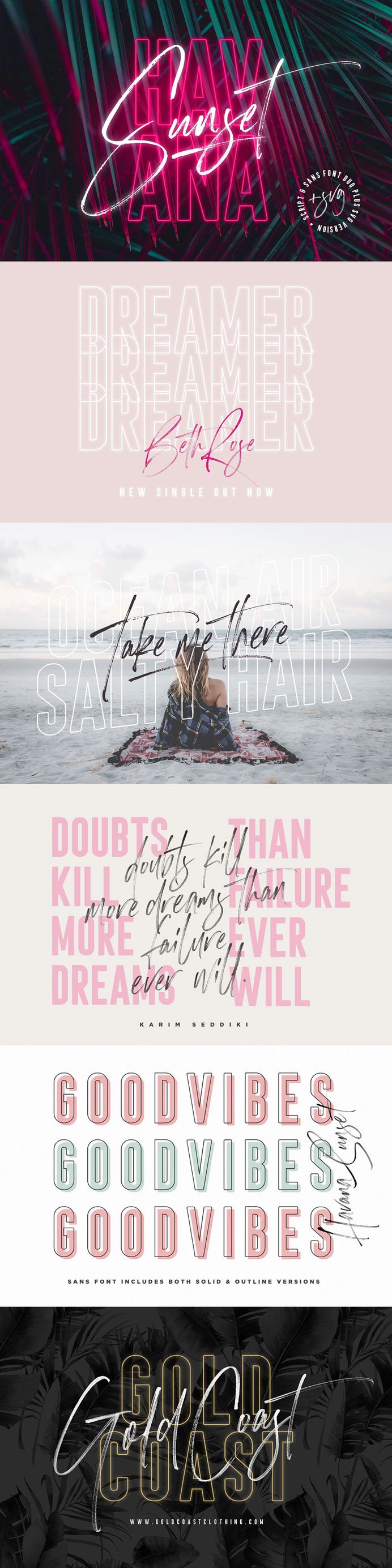 Havana Sunset Font Duo + SVG