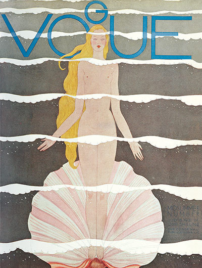 Vogue: British Vogue's first nude cover #vogue #georges #lepape #1931 #illustration