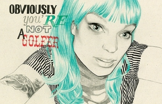 obviously you're not a golfer | Denise van Leeuwen #illustration
