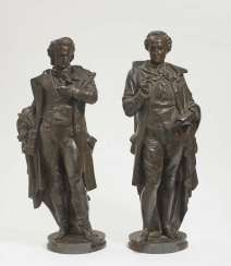 FRIEDRICH SCHILLER UND JOHANN WOLFGANG VON GOETHE, Albert Ernest Carrier-Belleuse (1824 Anizy-le-Château - 1887 Sèvres), nach