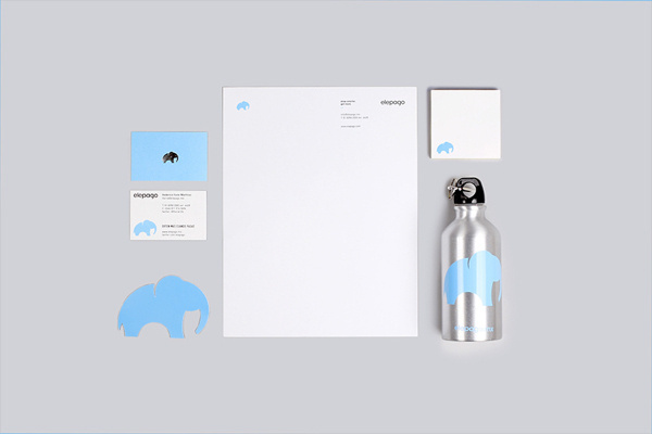 Elepago #business #branding #stationary #card #silver #hot #logo #stamping #foil