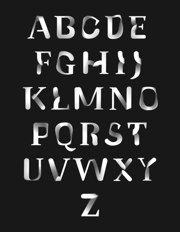 Week 36 2012 — Fiftytwo #papercut #font #typography