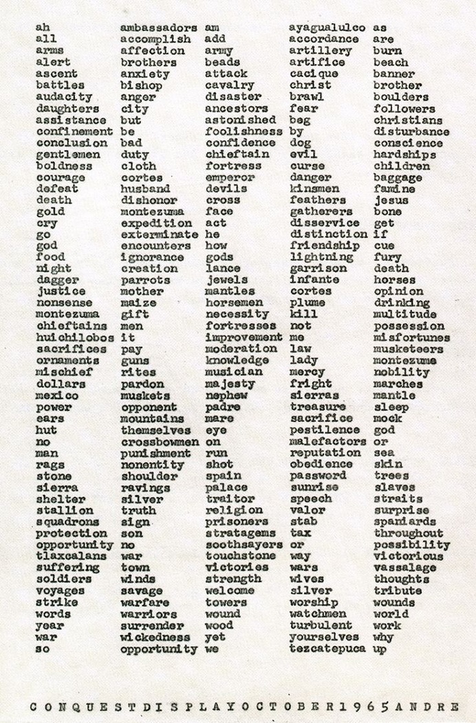 je-suis-un-dinosaure: "Carl Andre - Concrete Poetry"