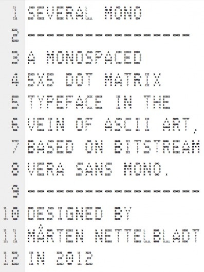 Mårten Nettelbladt #mono #typeface #matrix #ascii #dot