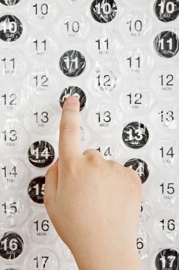 'Pop' Each Day As It Goes By, With This 2012 Bubble Calendar - DesignTAXI.com #print #calendar