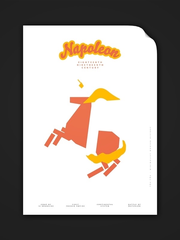 Minimalist Modern History 15c–19c on the Behance Network #history #modern #lee #wonchan #napoleon #poster #minimalist #typography