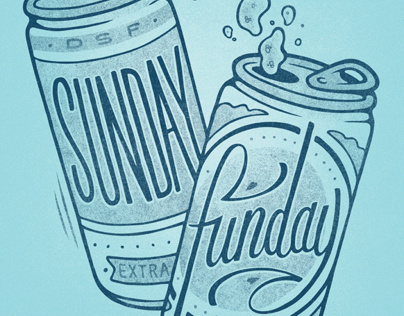 Sunday Funday #beer #lettering #damian #illustration #king #typography