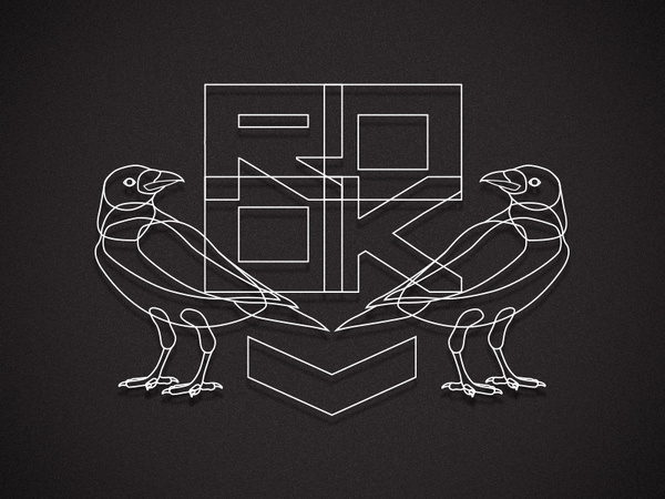 ROOK #rook #branding #b&w #design #bird #crow