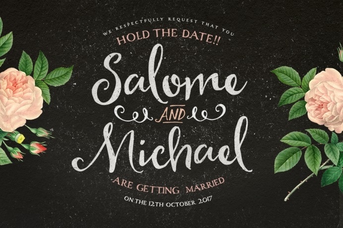 Salome And Michael #calligraphy #lettering #script #type #hand #typography