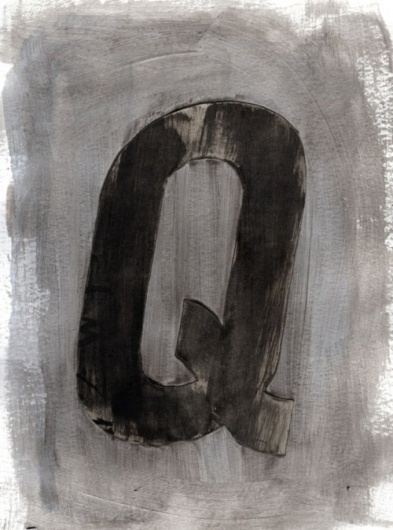 Q by Giuseppe Salerno. - Shop for type @Typeverything. #letter #painted