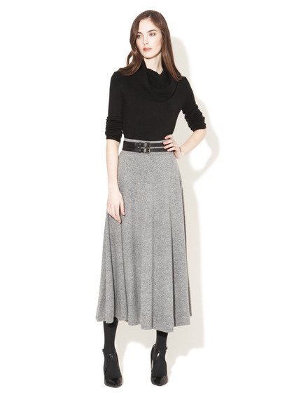 French Connection Ruby Ribs Flared Skirt #fashion #skirt #grey