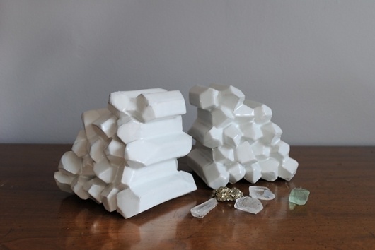Bookend Specimens - Emily Good emilychristinegood.tumblr.com #bookend #mineral #ceramic #good #emily