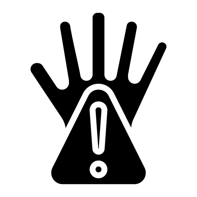 See more icon inspiration related to stop, danger, hand, hands and gestures, traffic sign, signaling, alert, warning, exclamation mark, triangle and signs on Flaticon.