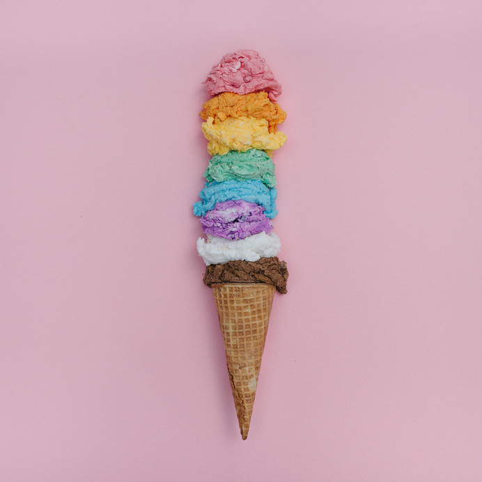 thesewoods #rainbow #cream #ice #photography