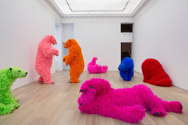paola pivi bears at galerie perrotin designboom #bears