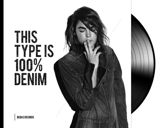 Denim Type #font #album #design #bebas #record #vinyl #denim #art #type