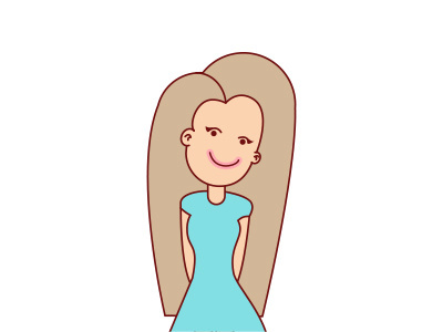 illustration #art #illustration #girl #vector #blue #comtemporaryart