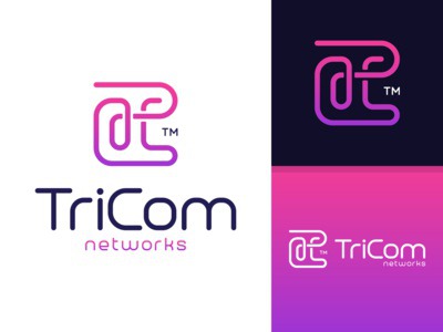 TC - TriCom Networks #logo #telecom #dribbble #network #monogram