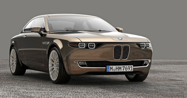 BMW CS vintage concept by david obendorfer pays tribute to 1968 E9 series #concept car