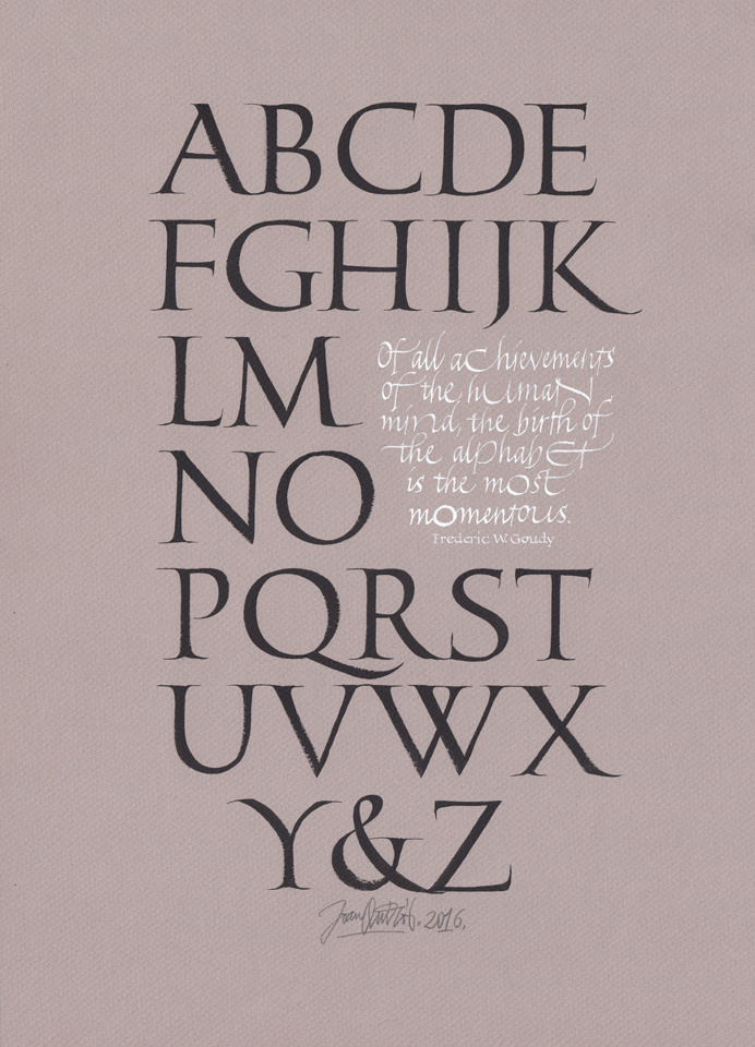 Roman Capitals Alphabet - Joan Quirós Calligraphy