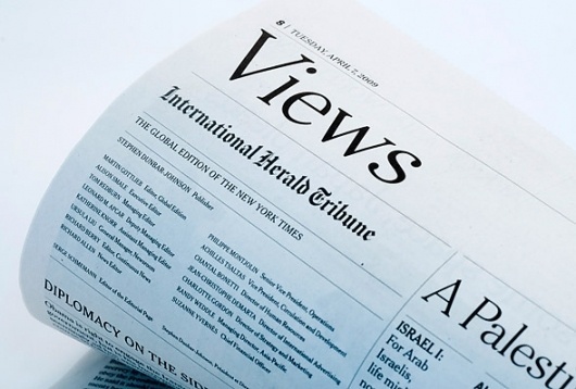 Miguel Buckenmeyer & Co. | Work | International Herald Tribune #print #design #newspaper #grid #typo #typography