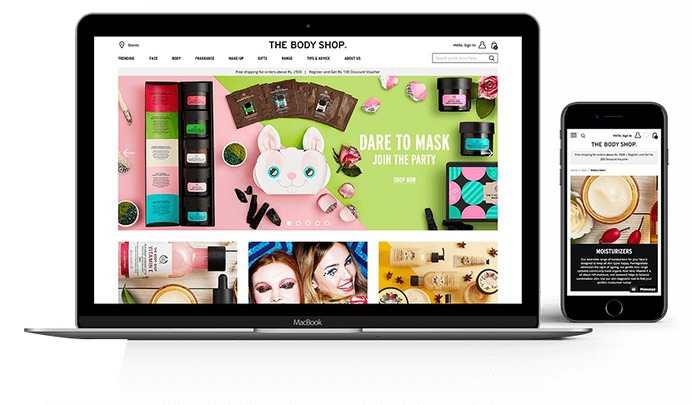 The Body Shop Ecommerce Website