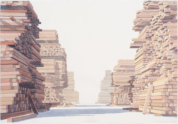 Los Carpinteros – Calle de Madera #timber #los #carpinteros #art #watercolour