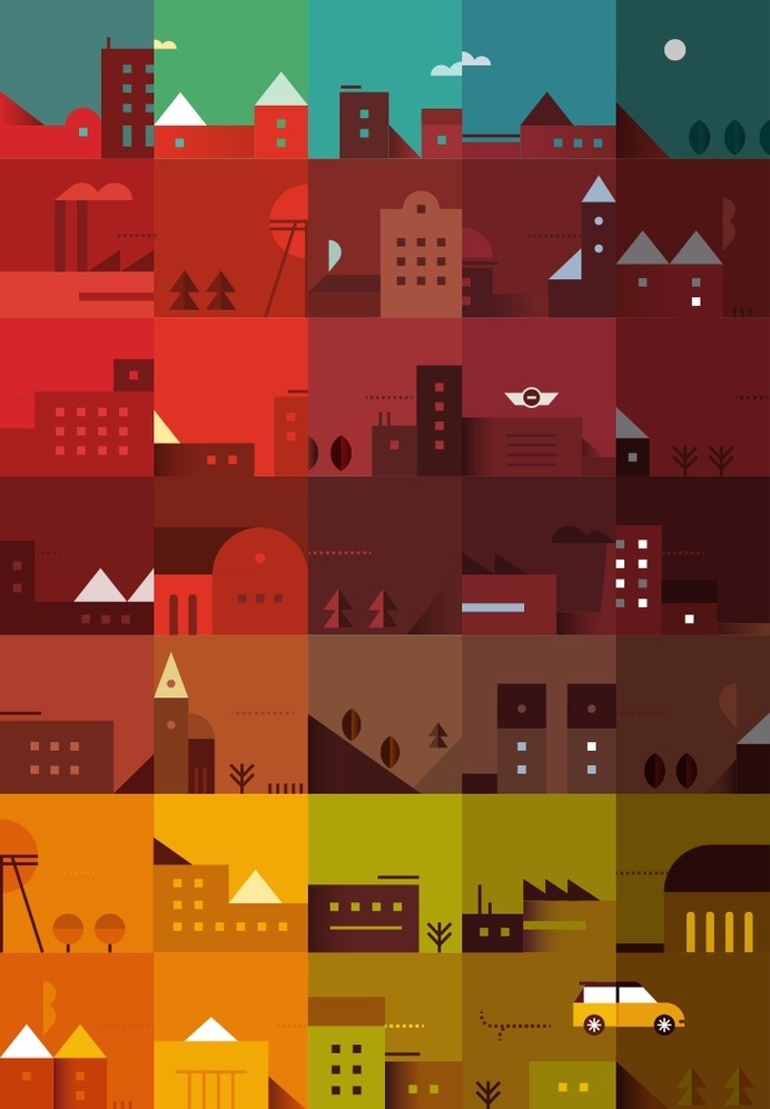 Romualdo Faura / Yorokobu Calendar + Mini #information #color #graphic #illustration #gradient