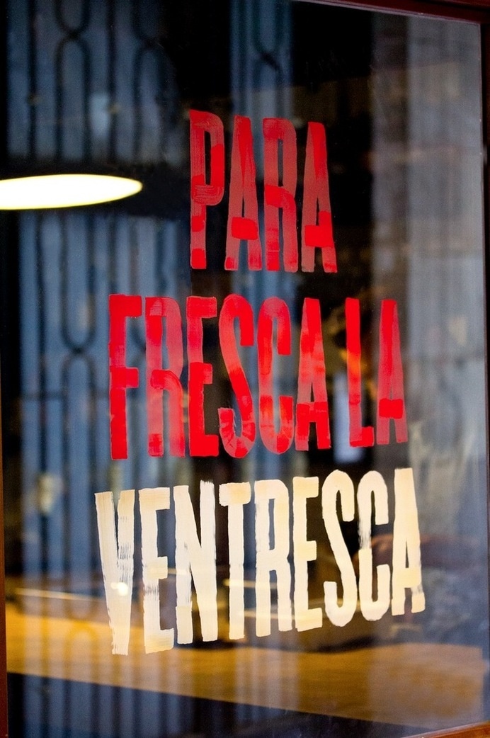 Bar Brutal (Identity, Print) by Lo Siento Studio, Barcelona #red #painted #bold #glass #hand #typography
