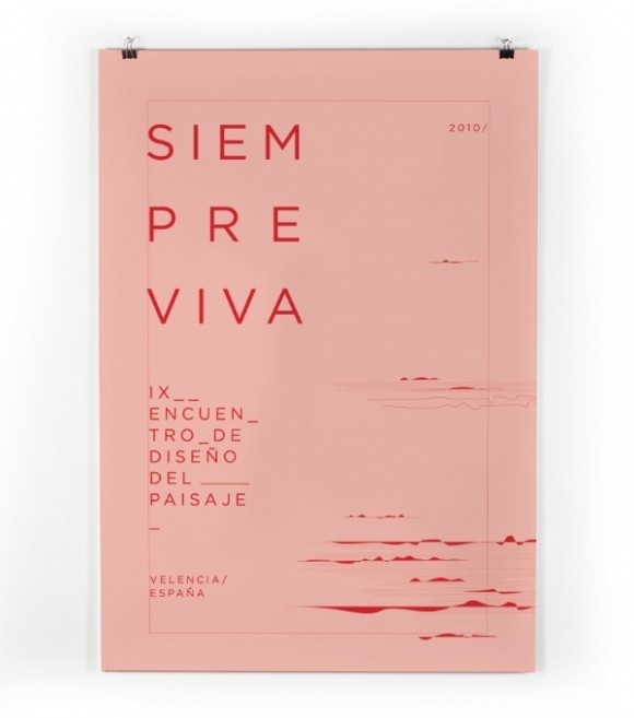 siempre viva #pink #type #red #poster