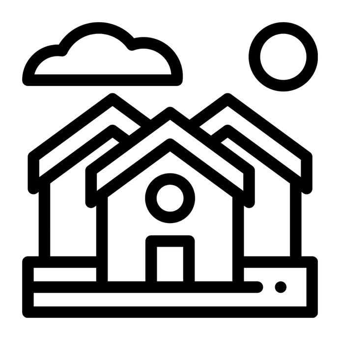 See more icon inspiration related to neighborhood, town, street, architecture and city, urbanization, houses, house, village, buildings and home on Flaticon.