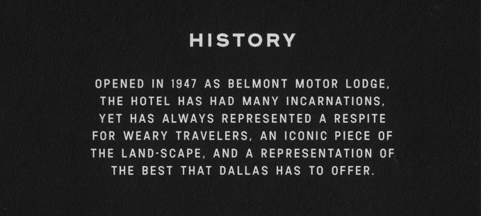 Belmont Hotel on Behance