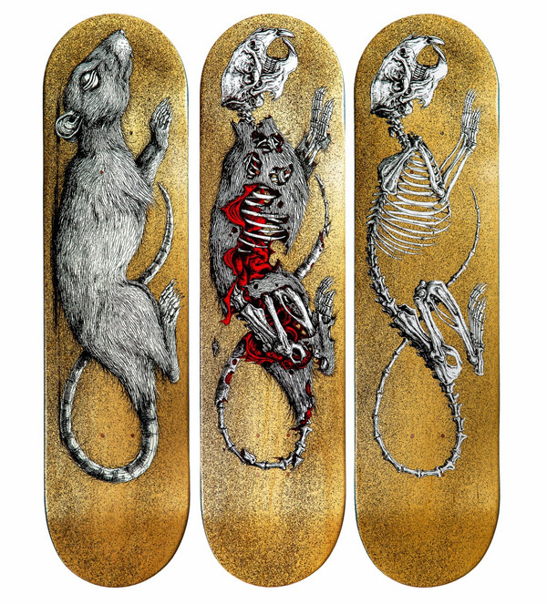 Decaying Skate Decks for Skateistan by ROA x Sk8rooom [Video] #koa #decaying #skateboards