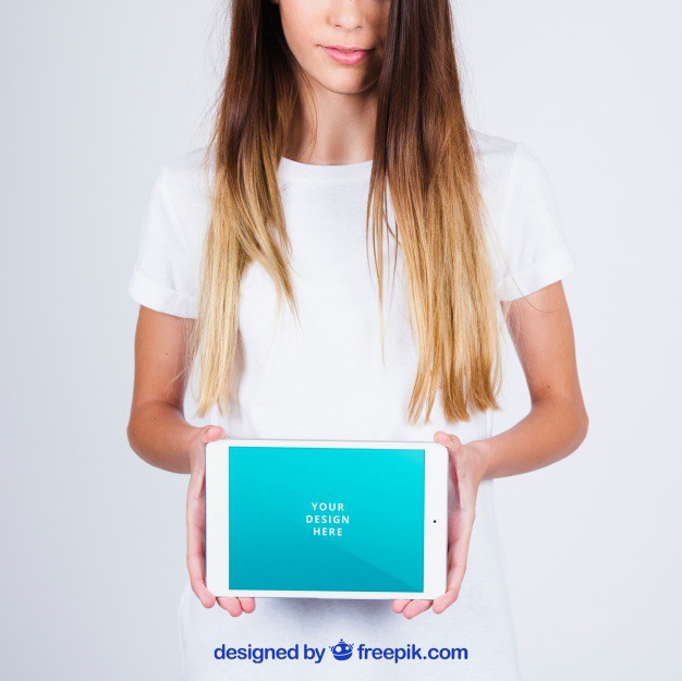 Mockup concept of woman showing tablet Free Psd. See more inspiration related to Mockup, Business, Technology, Template, Woman, Girl, Presentation, Mock up, Tablet, Modern, App, Display, Business woman, Screen, Female, Young, Device, Up, Concept, Holding, Showcase, Stylish, Showroom, Mock, Presenting and Showing on Freepik.