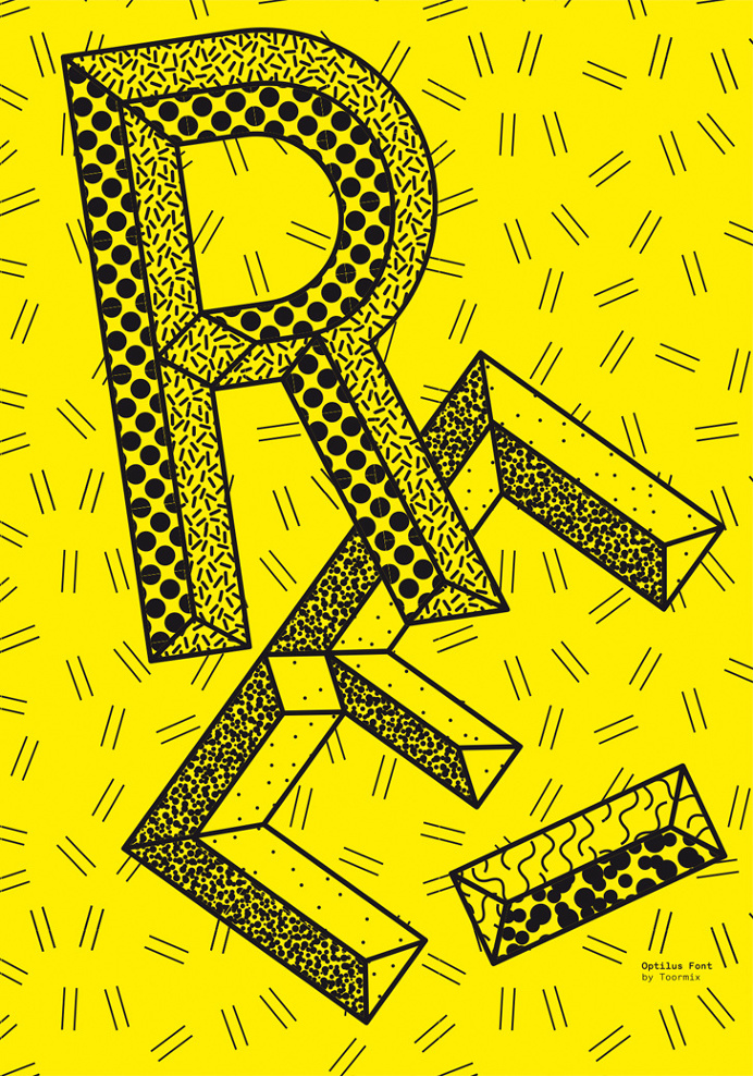 Toormix typographic poster with pattern