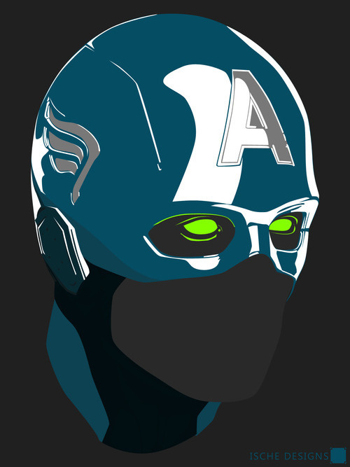 Captain America Demon - Ische Designs #designs #super #captain #hero #ische #america #comics