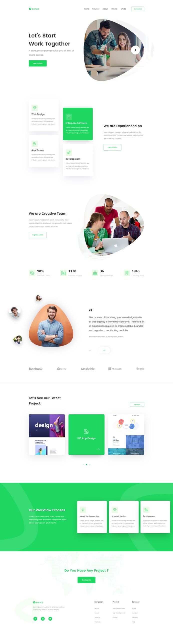 Agency Landing Page Concept by Shah Alam