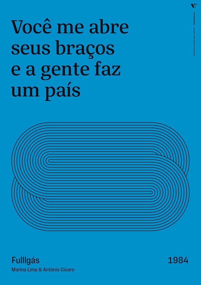 Tipoversos Identity - Mindsparkle Mag Lyrics are the visual and textual manifestation of a song and inspire Tipoversos, a series of 15 posters about brazilian music with lyrics that bring reflection, protest and a certain dose of hope. This beautiful project was designed by Johnny Brito. #logo #packaging #identity #branding #design #color #photography #graphic #design #gallery #blog #project #mindsparkle #mag #beautiful #portfolio #designer
