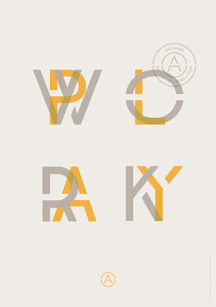 Artigiano by Post #print #graphic design #yellow #typography