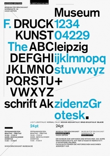 Museum für Druckkunst : JUNG + WENIG #design #graphic #akzidenz #poster #grotesk #typography