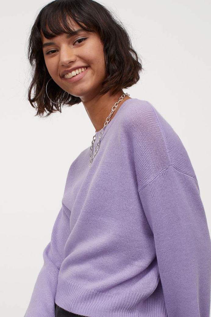 Ladies Light purple Knit Sweater - Browse Ideas | GoodStuffUP