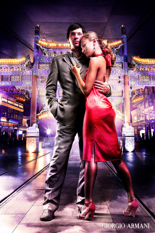 Armani #couple #clothes #lights #night #china #brazil #campinas