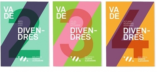 Txell GrÃ cia / Imatge grÃ fica Biblioteca Vicente Aleixandre #geometry #print #design #graphic #gracia #identity #library #layout #txell #brochure #typography