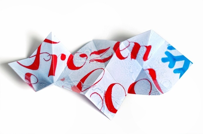 Frozen & Cool by Niermala B. Timmers www.niermalatimmers.com #cool #font #fold #timmers #fox #frozen #design #graphic #popup #brown #quick #niermala #art #papercraft #type #ice #folding #3d #magazine #typography