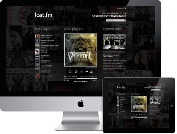 Last.fm Website Redesign on the Behance Network #radio #ipad #website #last #music #imac #fullscreen